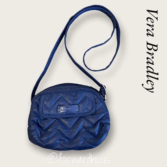 Vera Bradley Blue Quilted Crossbody Bag - Stylish and Practical - Picture 1 of 12